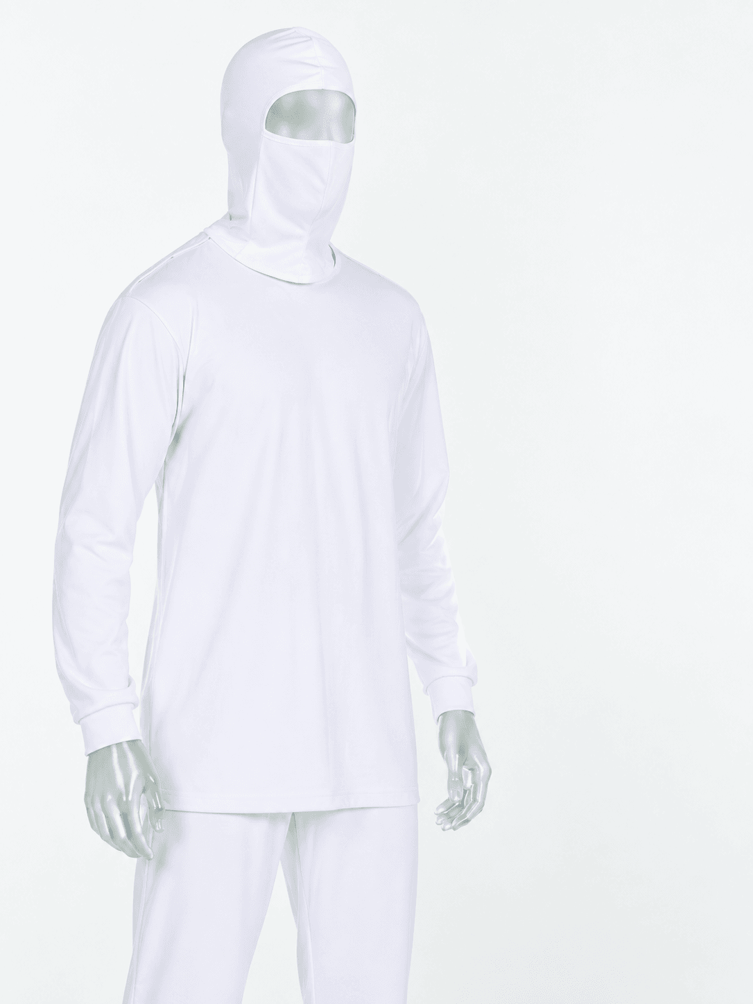 Vestimentas da linha Thermic Wear — frio em manequim de vidro fosco