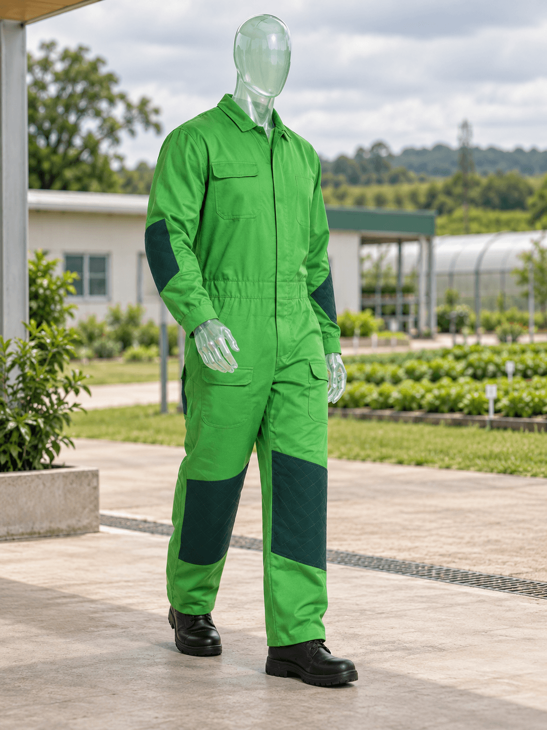 Manequim de vidro vestindo Plus Wear em cenário de trabalho, imagem ilustrativa da linha