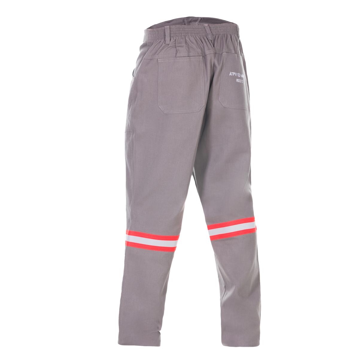 Calça para Eletricista NR10 FR - Cinza Com Faixa - Image 2