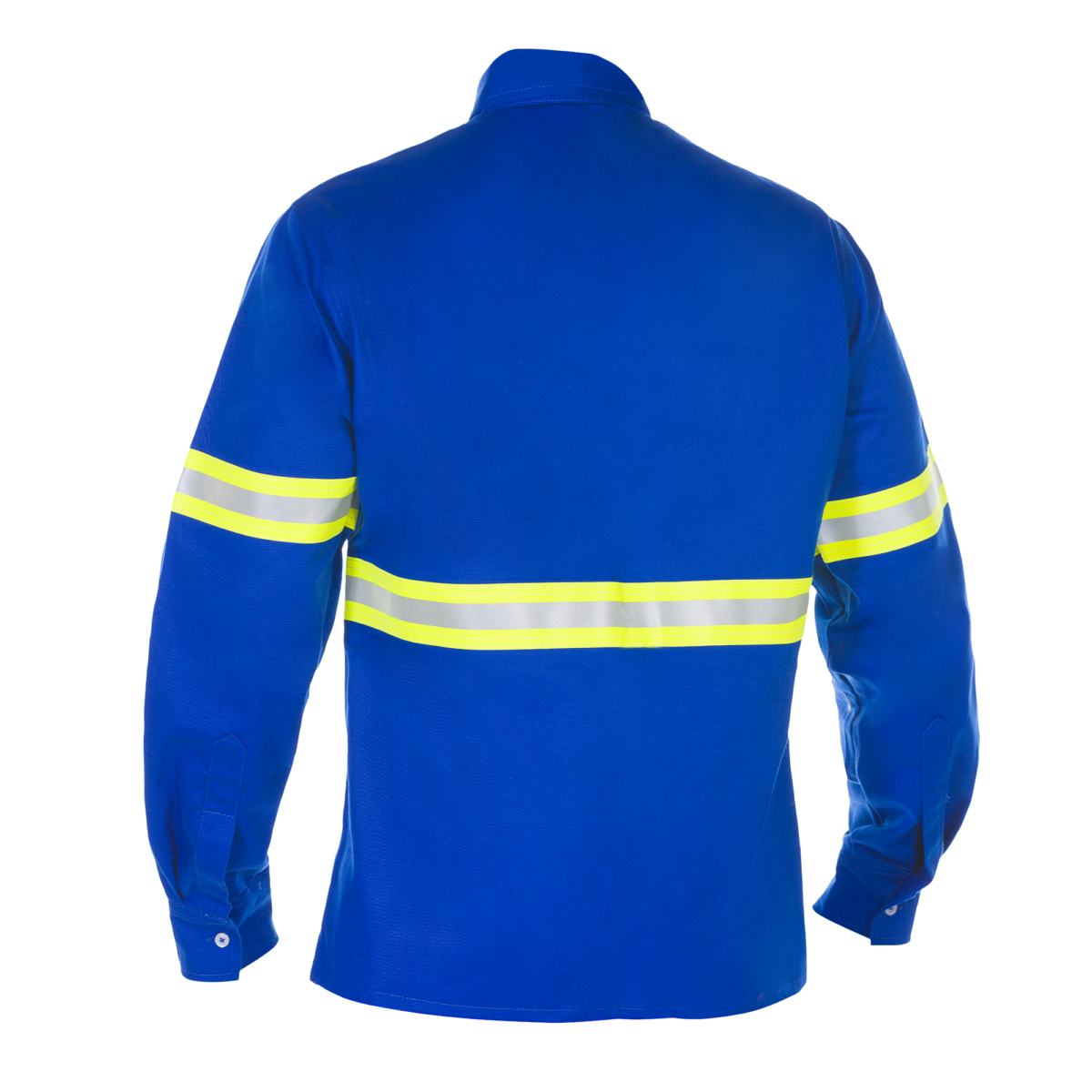 Camisa para Eletricista NR10 FR - Azul Royal Com Faixa, Gola Social - Image 2