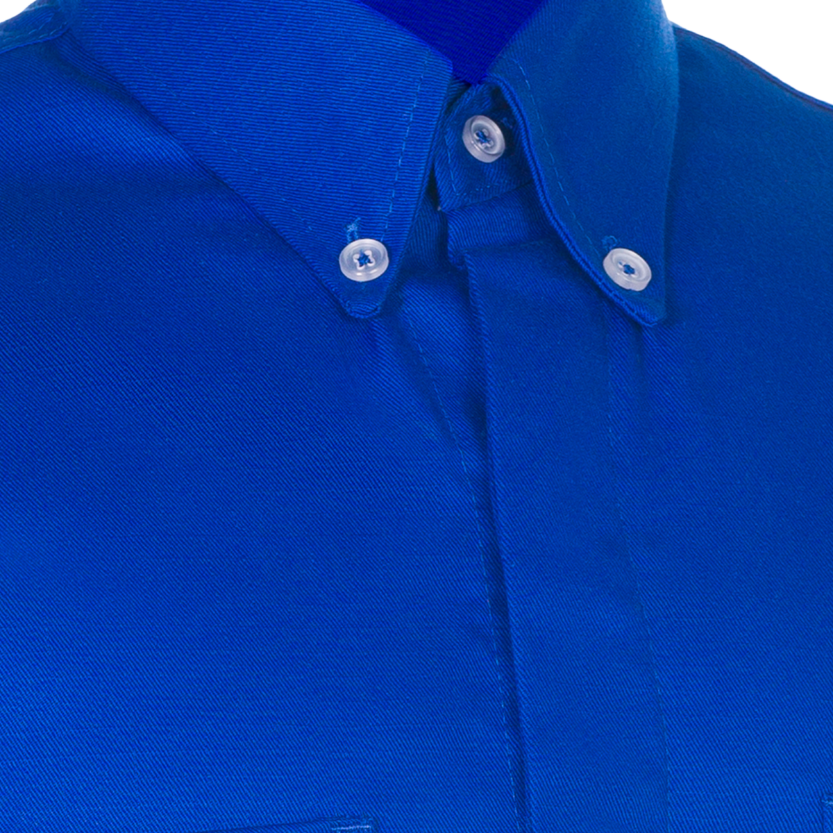 Camisa para Eletricista NR10 FR - Azul Royal Com Faixa, Gola Social - Image 3